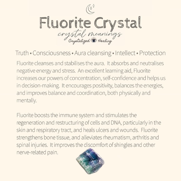 Fluorite Polished Tumbled Crystal - Picture 2 of 3
